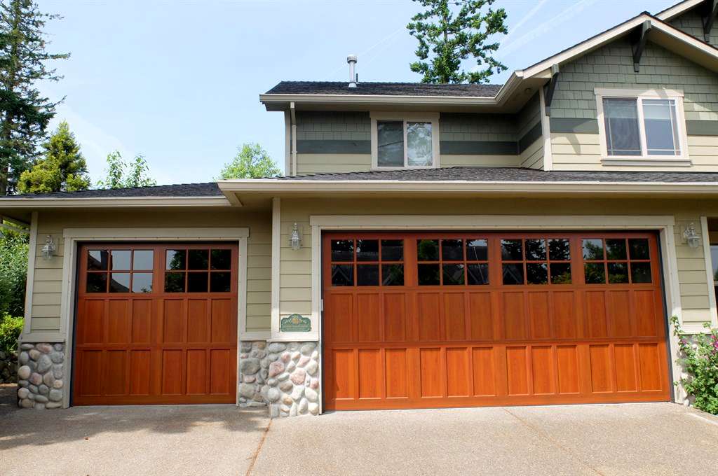 high-tech power-coated aluminum garage doors