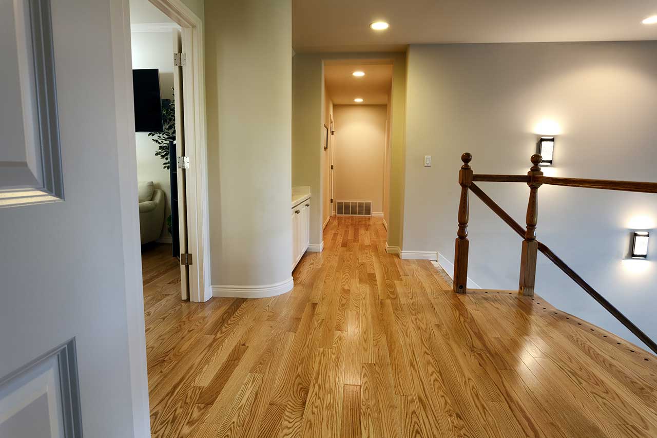second floor of home with new hardwood floors