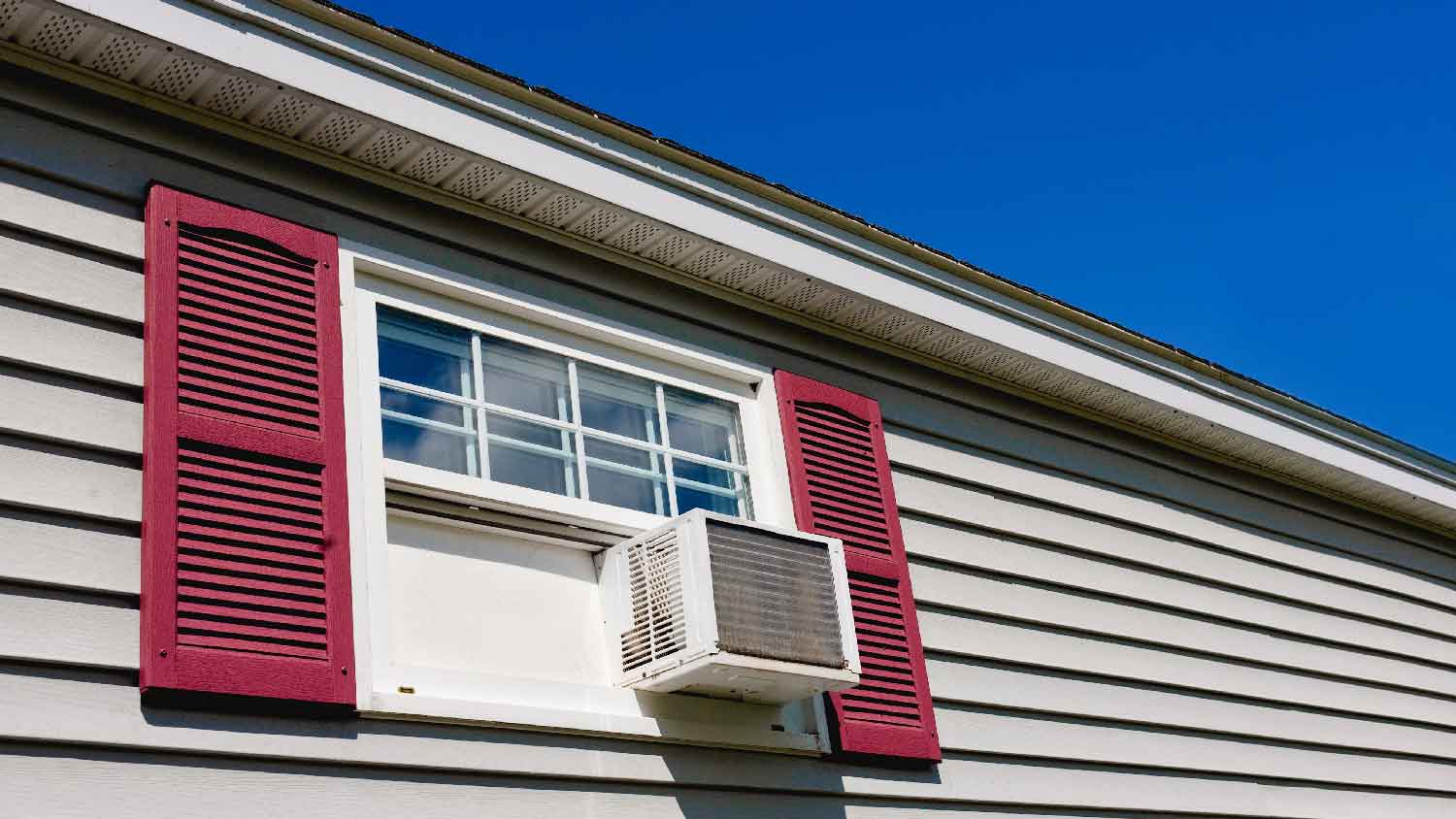 A house with a window AC