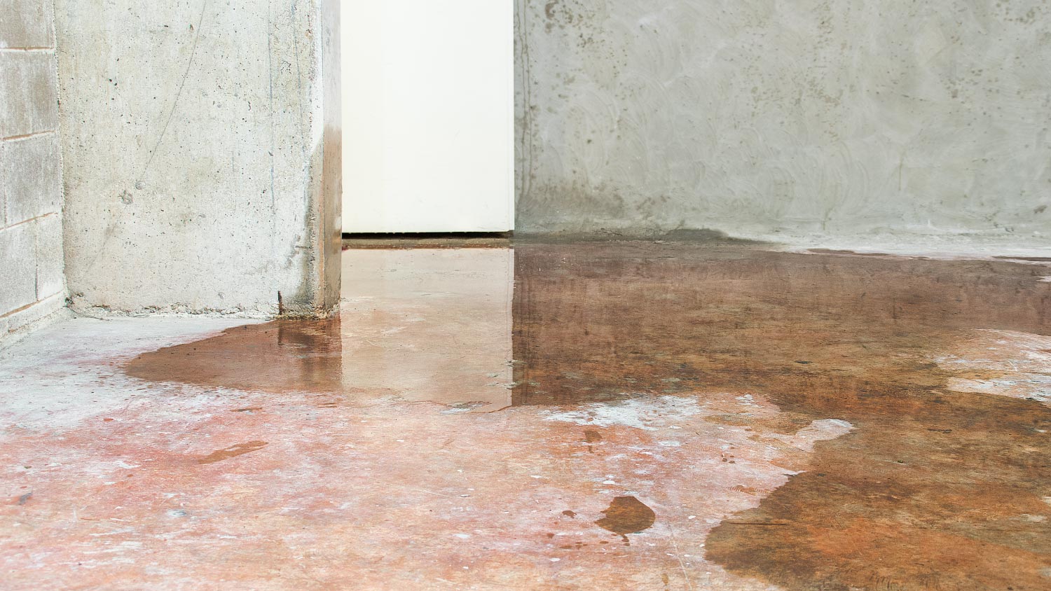 Water damage in basement